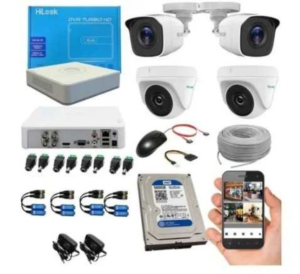 Kit de 4 Cámaras Hikvision 1080
